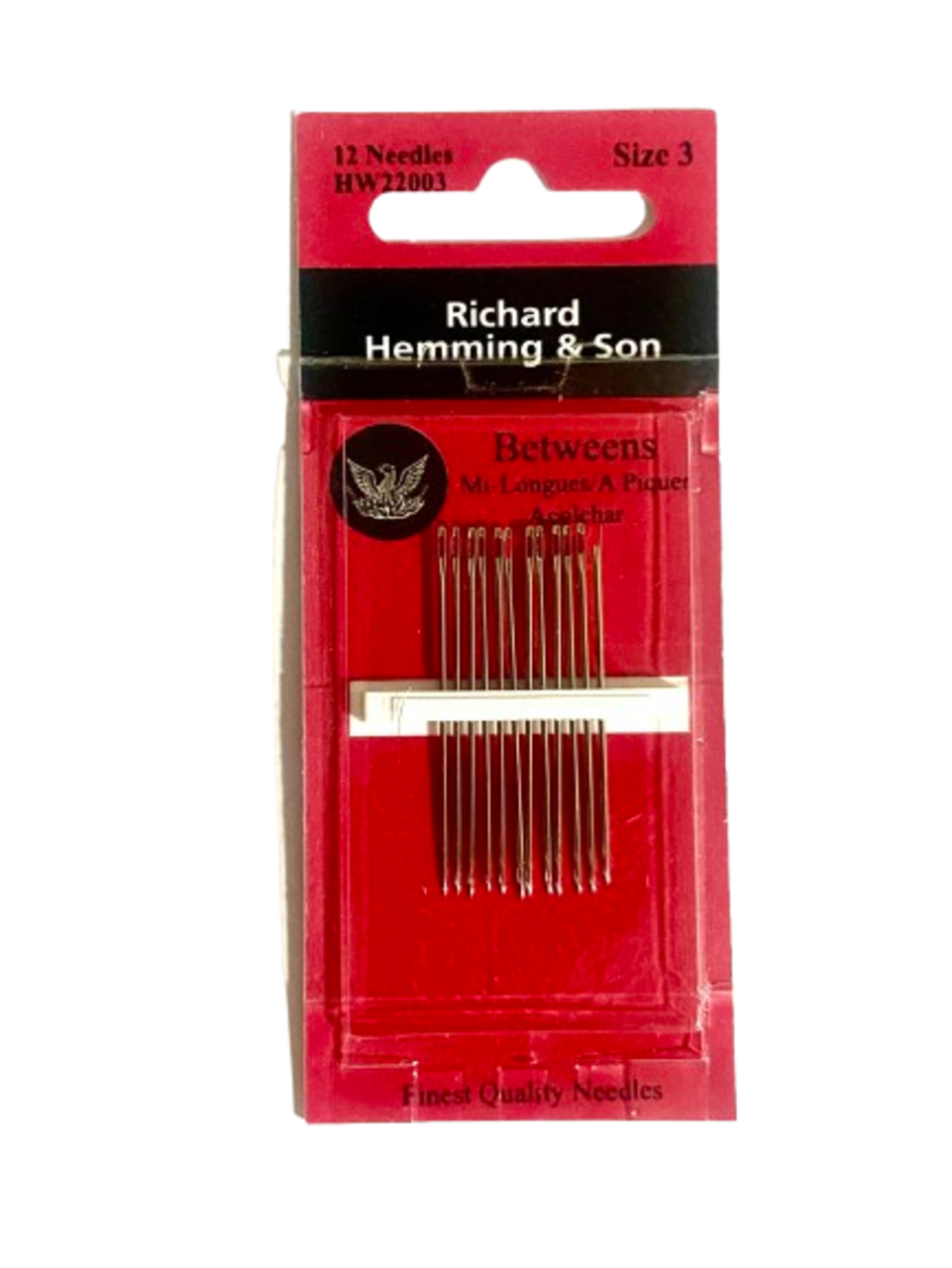 Hand Sewing Needles --- Betweens / Quilting --- Size 3 --- by Richard Hemming & Son®